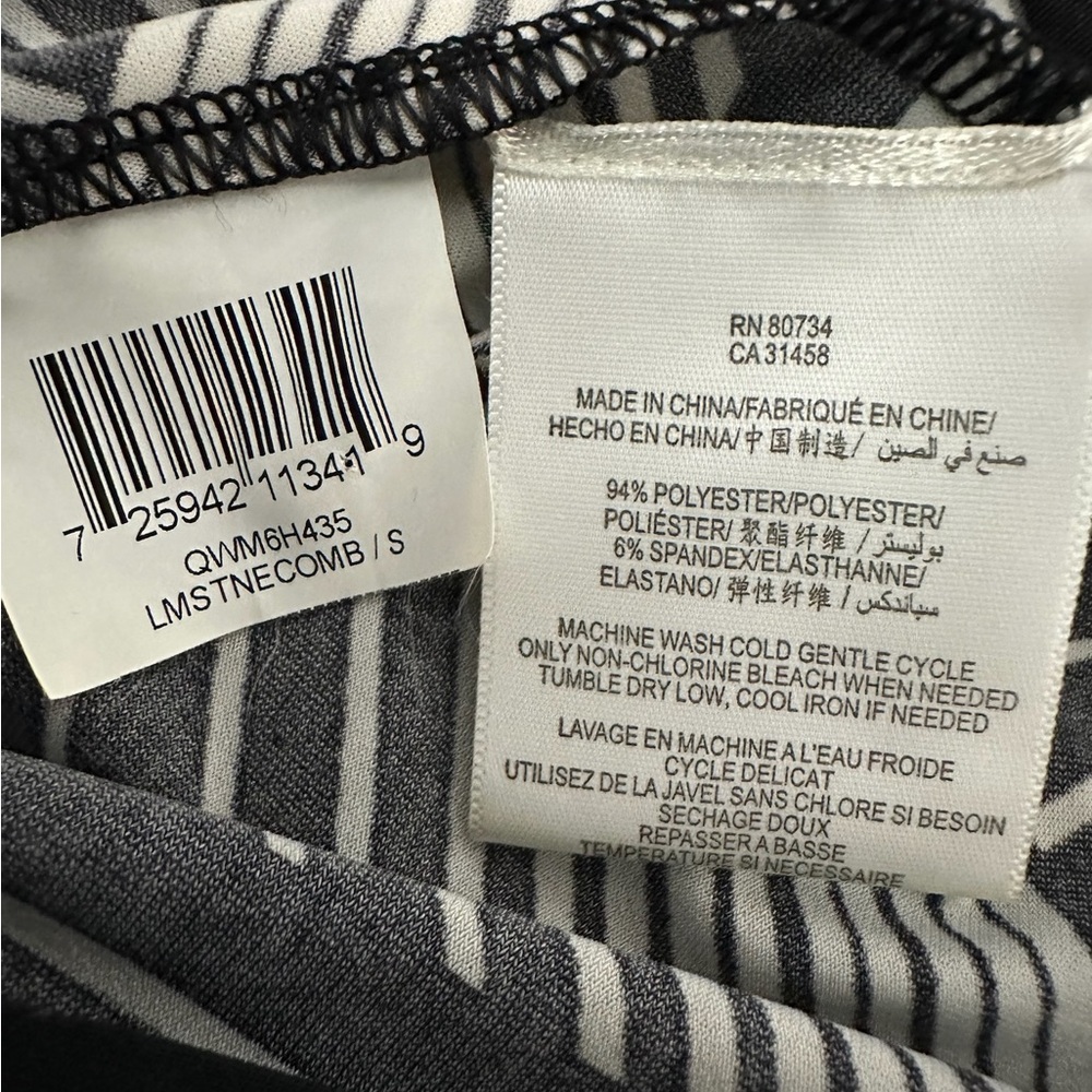 BCBGMaxAzria Black And White Geometric Print Sleeveless Dress Size Small - Picture 7 of 8
